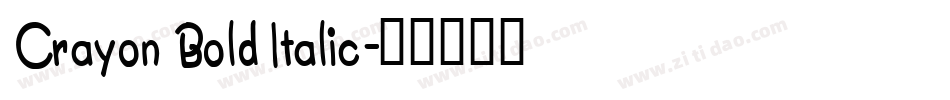 Crayon Bold Italic字体转换